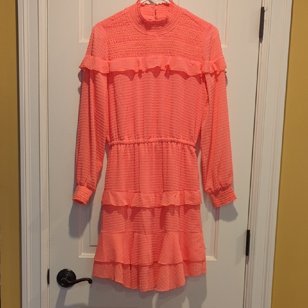 Magic Moon Scotch & Soda Coral Ruffle Dress